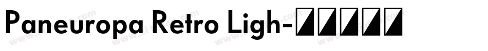 Paneuropa Retro Ligh字体转换